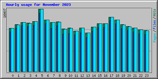 Hourly usage for November 2023