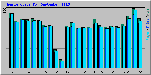 Hourly usage for September 2025