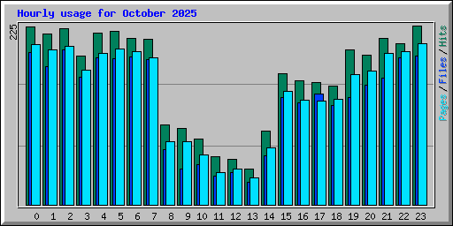 Hourly usage for October 2025